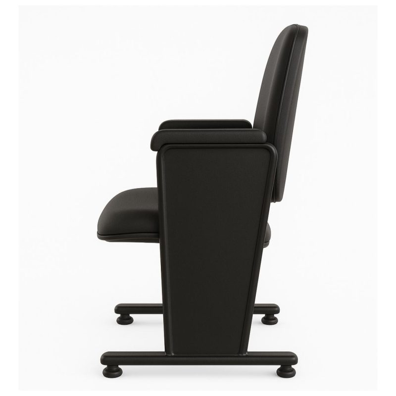Auditório Poltrona Auditório Rebatível  01 Lugar – Linha Premium - Corino Preto - 38101