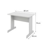 Mesa Escritório 0,80x0,60m - JOB - CINZA/CINZA - 43087