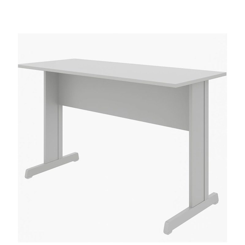Mesa Escritório 1,50×0,60m – Sem Gavetas – JOB – CINZA/CINZA – 43098