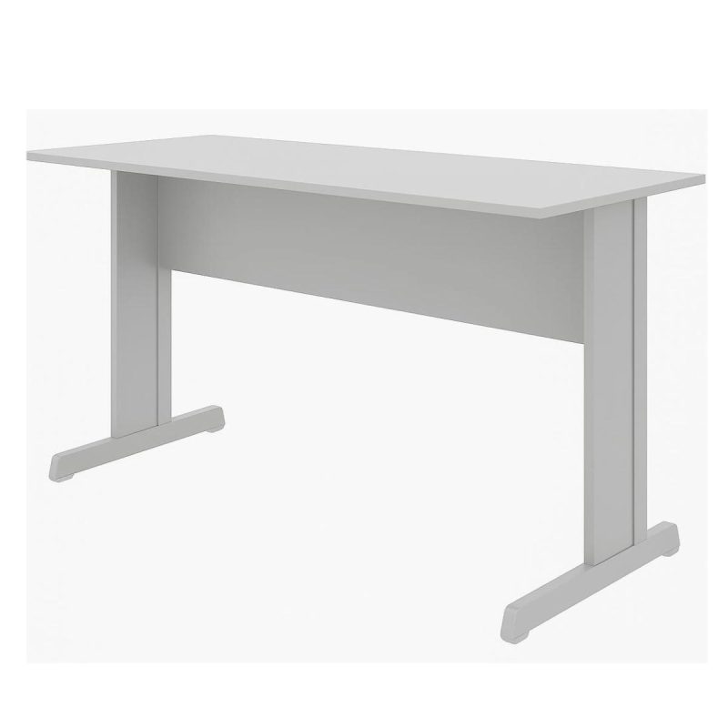 Mesa Escritório 1,50×0,60m – Sem Gavetas – JOB – CINZA/CINZA – 43098