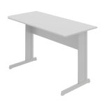 Mesa Escritório 1,20x0,60m - Sem Gavetas - JOB - CINZA/CINZA - 43099