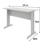Mesa Escritório 1,20x0,60m - Sem Gavetas - JOB - CINZA/CINZA - 43099