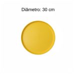 Mesa para Refeitório ESCAMOTEÁVEL 08 Lugares MDP Branco de 25 mm - Assento AMARELO - 50802