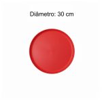 Mesa para Refeitório ESCAMOTEÁVEL 06 Lugares MDP Branco de 25 mm - Assento VERMELHO - 50603