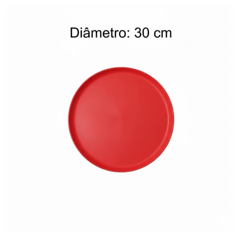 Mesa para Refeitório ESCAMOTEÁVEL 06 Lugares MDP Branco de 25 mm - Assento VERMELHO - 50603