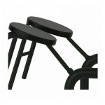 Mesa para Refeitório ESCAMOTEÁVEL 10 Lugares MDP Branco de 25 mm - Assento PRETO - 50903