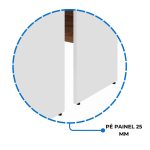 Móveis para Escritório Estação de Trabalho Dupla 1,50×1,35m 02 Lugares sem Gavetas c/  tomadas PÉ PAINEL - Nogal Sevilha/Champanhe - 34450