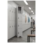 Armário Roupeiro de Aço c/ 04 Portas Pequenas - 1,96x0,33x0,35m - 10905