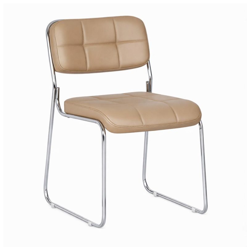 Cadeira Interlocutor Estofada Denver - Cor Fendi - 30406 Cadeira Interlocutor Estofada Denver - Cor Fendi - 30406