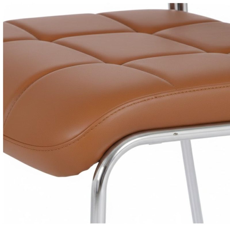 Cadeira Interlocutor Estofada Denver - Cor Caramelo - 34410