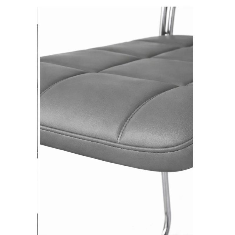 Cadeira Interlocutor Estofada Denver - Cor Cinza Escuro - 34409