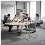 Cadeira Interlocutor Estofada Denver - Cor Cinza Escuro - 34409