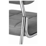 Cadeira Interlocutor Estofada Denver - Cor Cinza Escuro - 34409