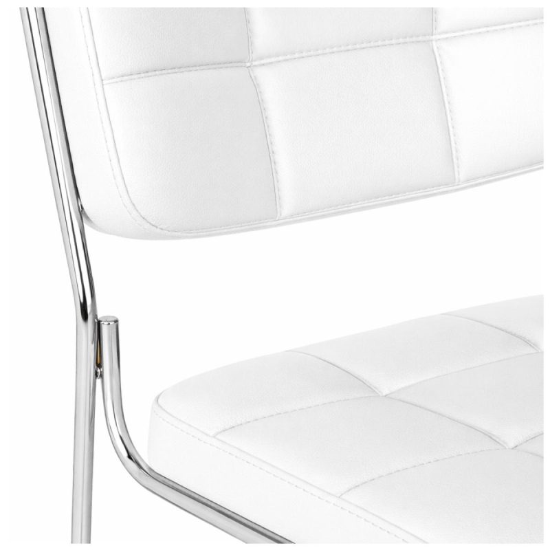 Cadeira Interlocutor Estofada Denver - Cor Branco - 30408