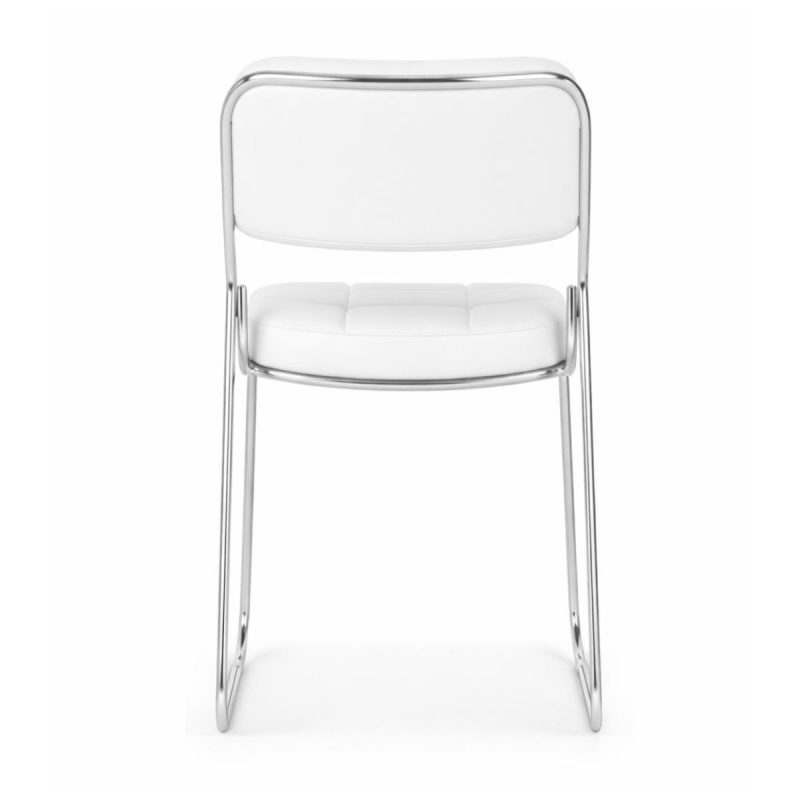 Cadeira Interlocutor Estofada Denver - Cor Branco - 30408