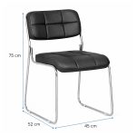 Cadeira Interlocutor Estofada Denver - Cor Preto - 30405
