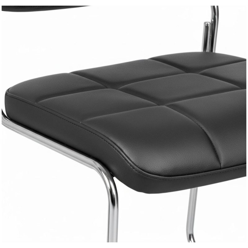 Cadeira Interlocutor Estofada Denver - Cor Preto - 30405