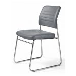 Cadeira Interlocutor Estofada RIVER - Cor CINZA -48107
