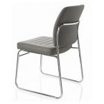 Cadeira Interlocutor Estofada RIVER - Cor CINZA -48107