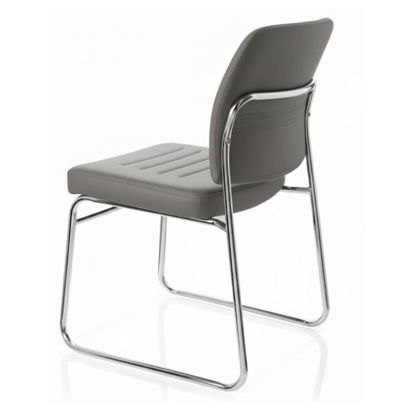 Cadeira Interlocutor Estofada RIVER - Cor CINZA -48107