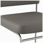 Cadeira Interlocutor Estofada RIVER - Cor CINZA -48107