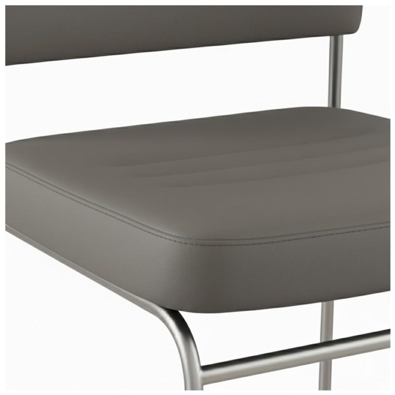 Cadeira Interlocutor Estofada RIVER - Cor CINZA -48107