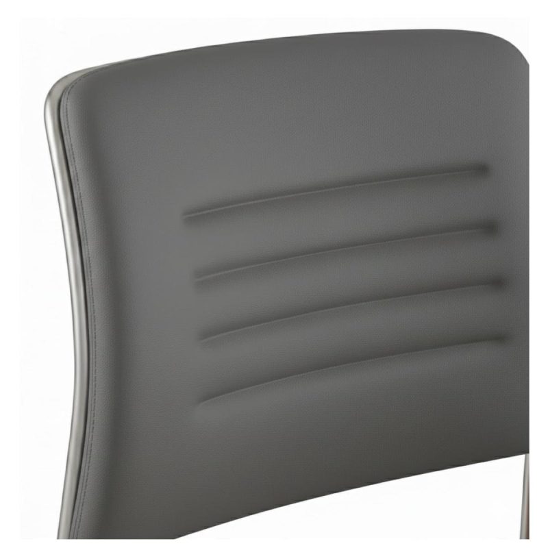 Cadeira Interlocutor Estofada RIVER - Cor CINZA -48107
