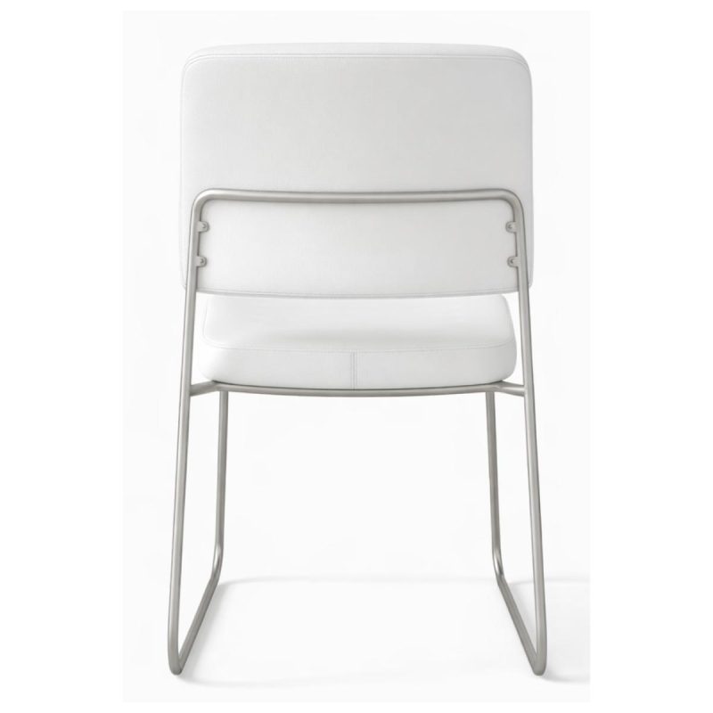 Cadeira Interlocutor Estofada RIVER - Cor BRANCA - 48106