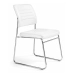 Cadeira Interlocutor Estofada RIVER - Cor BRANCA - 48106