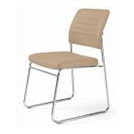 Cadeira Interlocutor Estofada RIVER - Cor FENDI - 48105