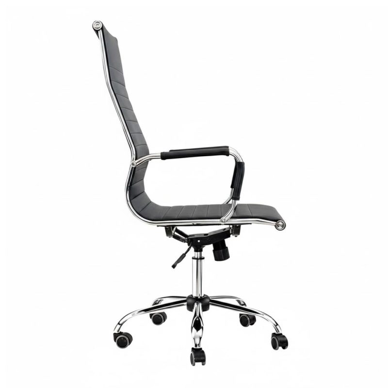 Cadeira Escritório Poltrona de Escritório Presidente Esteirinha Charles Eames - Cor Preta - 32997