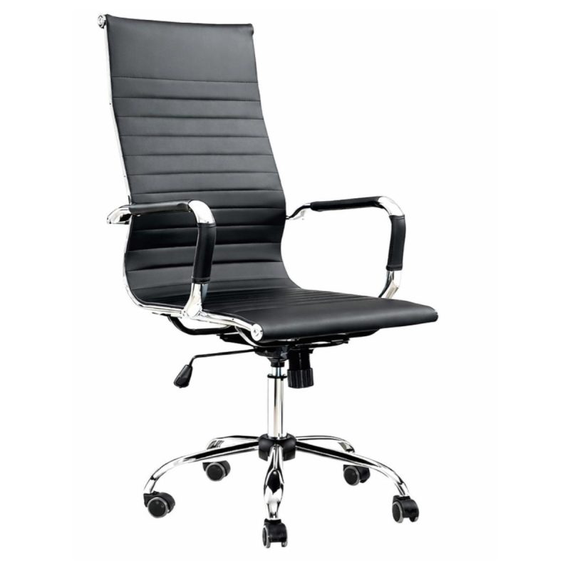 Cadeira Escritório Poltrona de Escritório Presidente Esteirinha Charles Eames - Cor Preta - 32997 Cadeira Escritório Poltrona de Escritório Presidente Esteirinha Charles Eames - Cor Preta - 32997