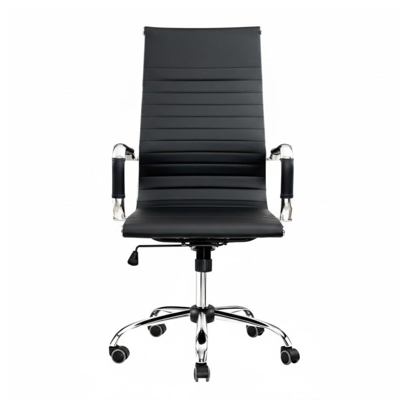 Cadeira Escritório Poltrona de Escritório Presidente Esteirinha Charles Eames - Cor Preta - 32997