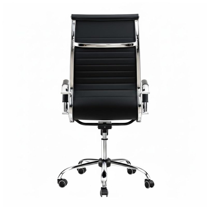 Cadeira Escritório Poltrona de Escritório Presidente Esteirinha Charles Eames - Cor Preta - 32997