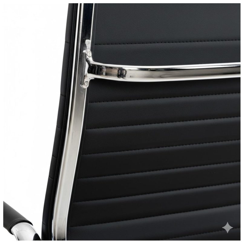 Cadeira Escritório Poltrona de Escritório Presidente Esteirinha Charles Eames - Cor Preta - 32997