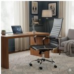 Cadeira Escritório Poltrona de Escritório Presidente Esteirinha Charles Eames - Cor Preta - 32997