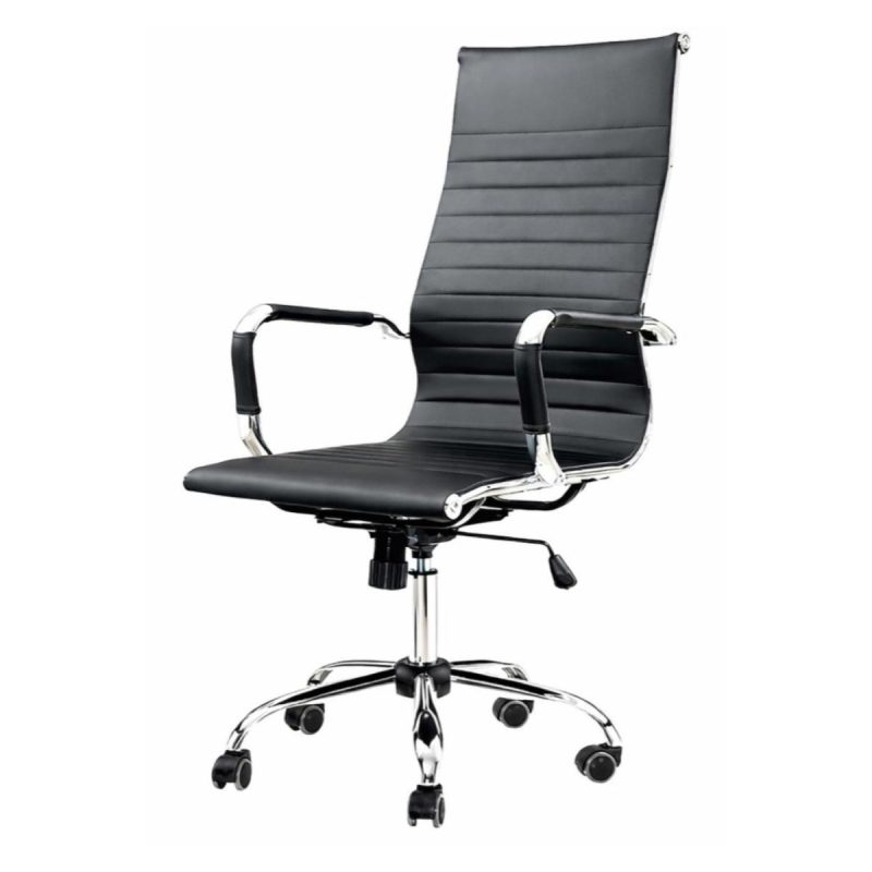 Cadeira Escritório Poltrona de Escritório Presidente Esteirinha Charles Eames - Cor Preta - 32997