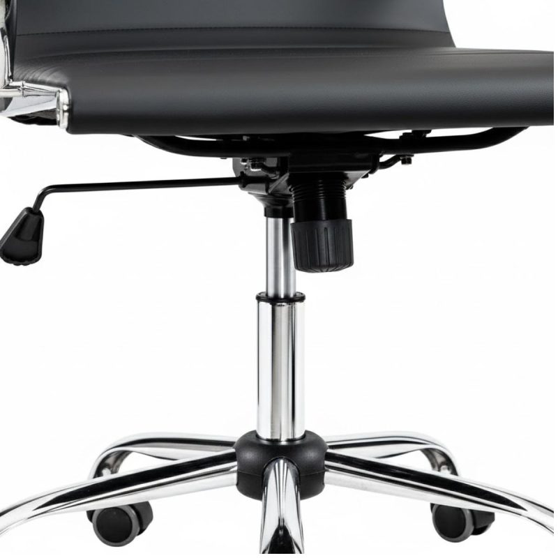 Cadeira Escritório Poltrona de Escritório Presidente Esteirinha Charles Eames - Cor Preta - 32997