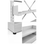 Móveis de Aço para Escritório Estante Biblioteca de PAREDE com 05 Bandejas - 2,00x0,92x0,32m - 13124