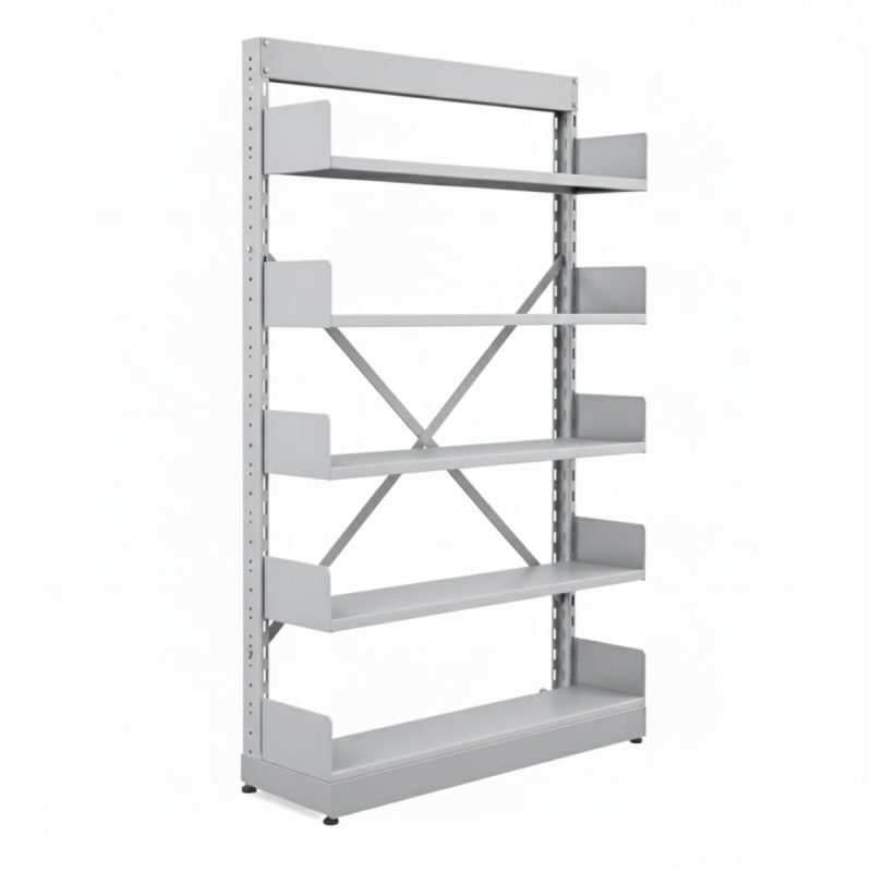 Móveis de Aço para Escritório Estante Biblioteca de PAREDE com 05 Bandejas - 2,00x0,92x0,32m - 13124