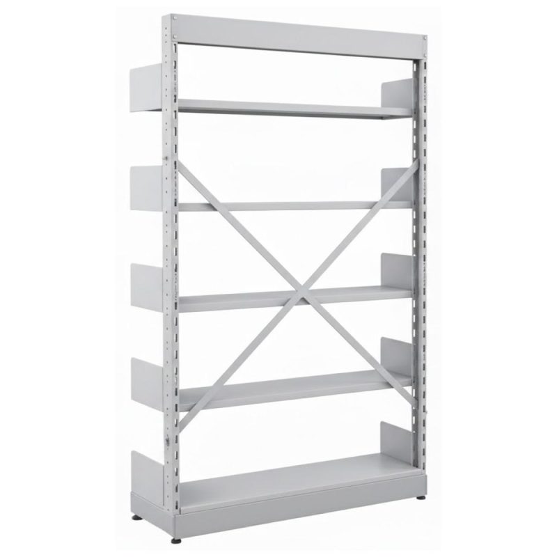 Móveis de Aço para Escritório Estante Biblioteca de PAREDE com 05 Bandejas - 2,00x0,92x0,32m - 13124