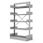 Móveis de Aço para Escritório Estante Biblioteca de CENTRO com 10 Bandejas - 2,00x0,92x0,58m - 13123