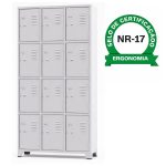 Sem categoria Armário Roupeiro de Aço c/ 12 Portas Pequenas - 1,96x0,93x0,36m - 10907