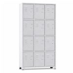 Sem categoria Armário Roupeiro de Aço c/ 12 Portas Pequenas - 1,96x0,93x0,36m - 10907