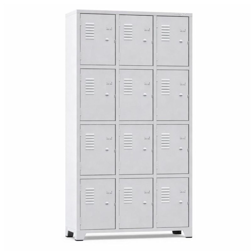 Sem categoria Armário Roupeiro de Aço c/ 12 Portas Pequenas - 1,96x0,93x0,36m - 10907