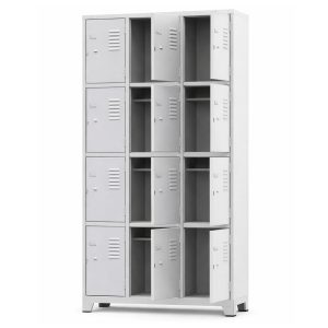 Armário Roupeiro de Aço c/ 12 Portas Pequenas - 1,96x0,93x0,36m - 10907