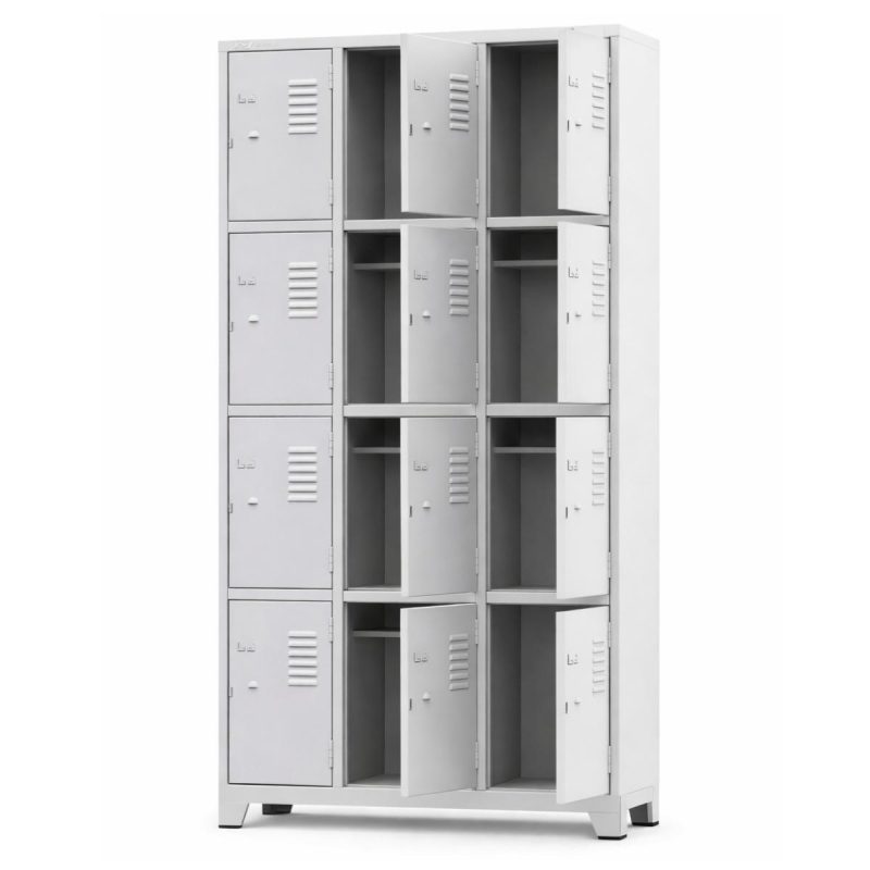 Sem categoria Armário Roupeiro de Aço c/ 12 Portas Pequenas - 1,96x0,93x0,36m - 10907 Sem categoria Armário Roupeiro de Aço c/ 12 Portas Pequenas - 1,96x0,93x0,36m - 10907