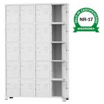 Armário Roupeiro de Aço c/ 16 Portas Pequenas - 1,96x1,23x0,36m - 10908