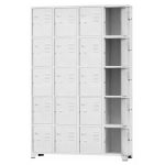 Armário Roupeiro de Aço c/ 16 Portas Pequenas - 1,96x1,23x0,36m - 10908