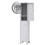 Armário Roupeiro de Aço c/ 02 Portas Grandes c/ Divisória - 1,96x0,33x0,36m - 10901